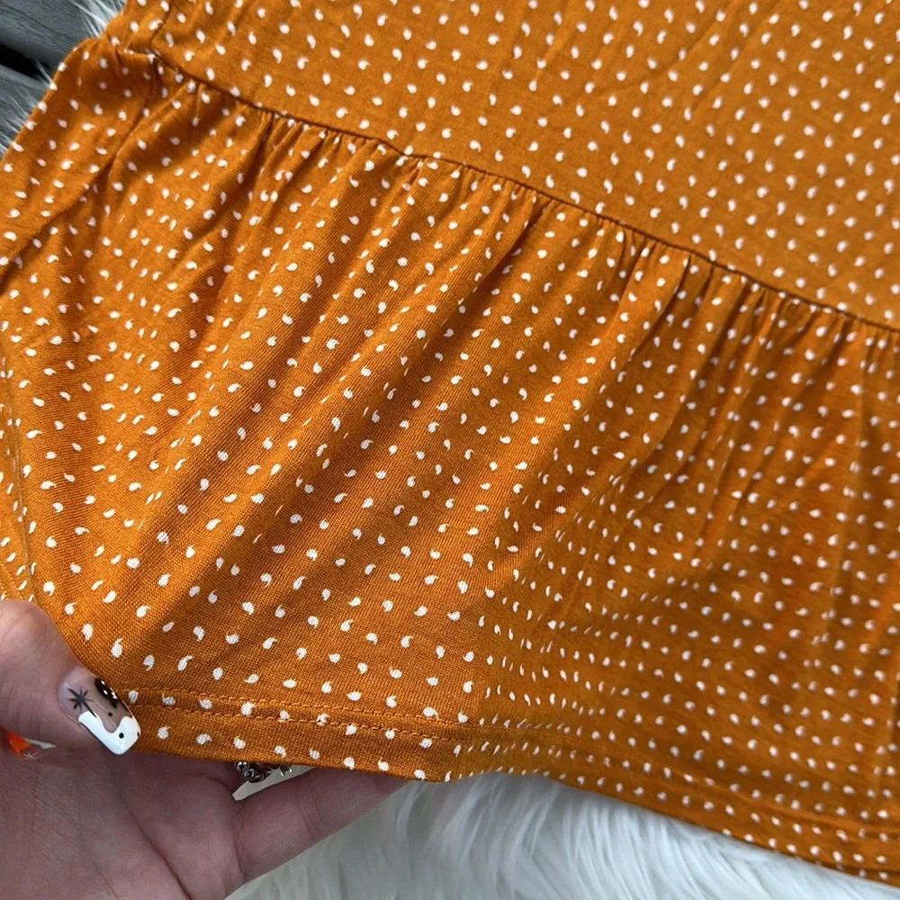 Loft polka dot peplum long sleeve top - Picture 2 of 4